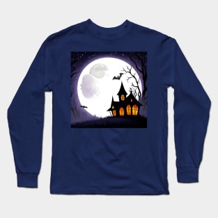 Eerie Haunt - Night of Fright Halloween Long Sleeve T-Shirt